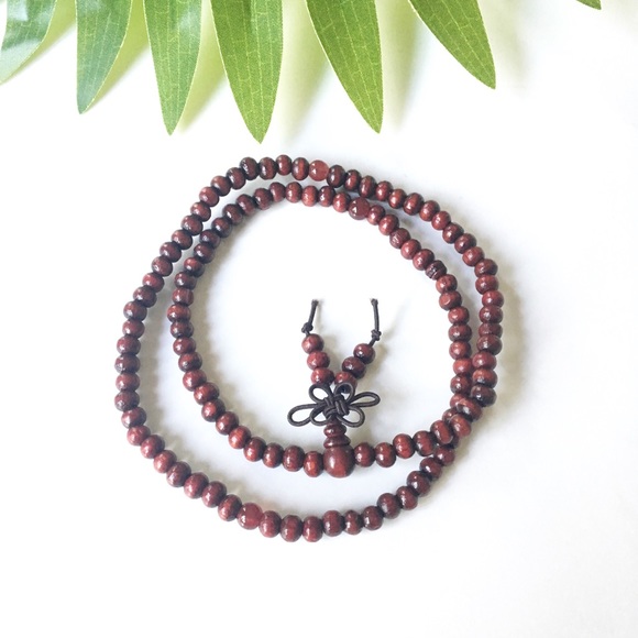 New Bracelet Boho Chic Meditation Beads Stretch - Picture 2 of 3